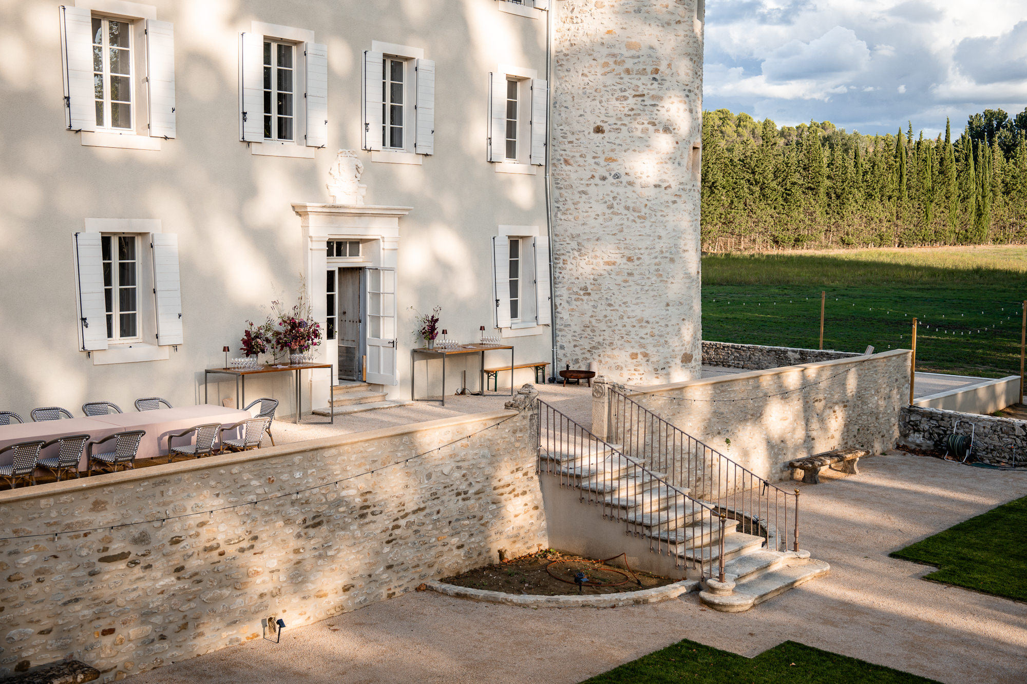 Vue d'une des tours du chateau
